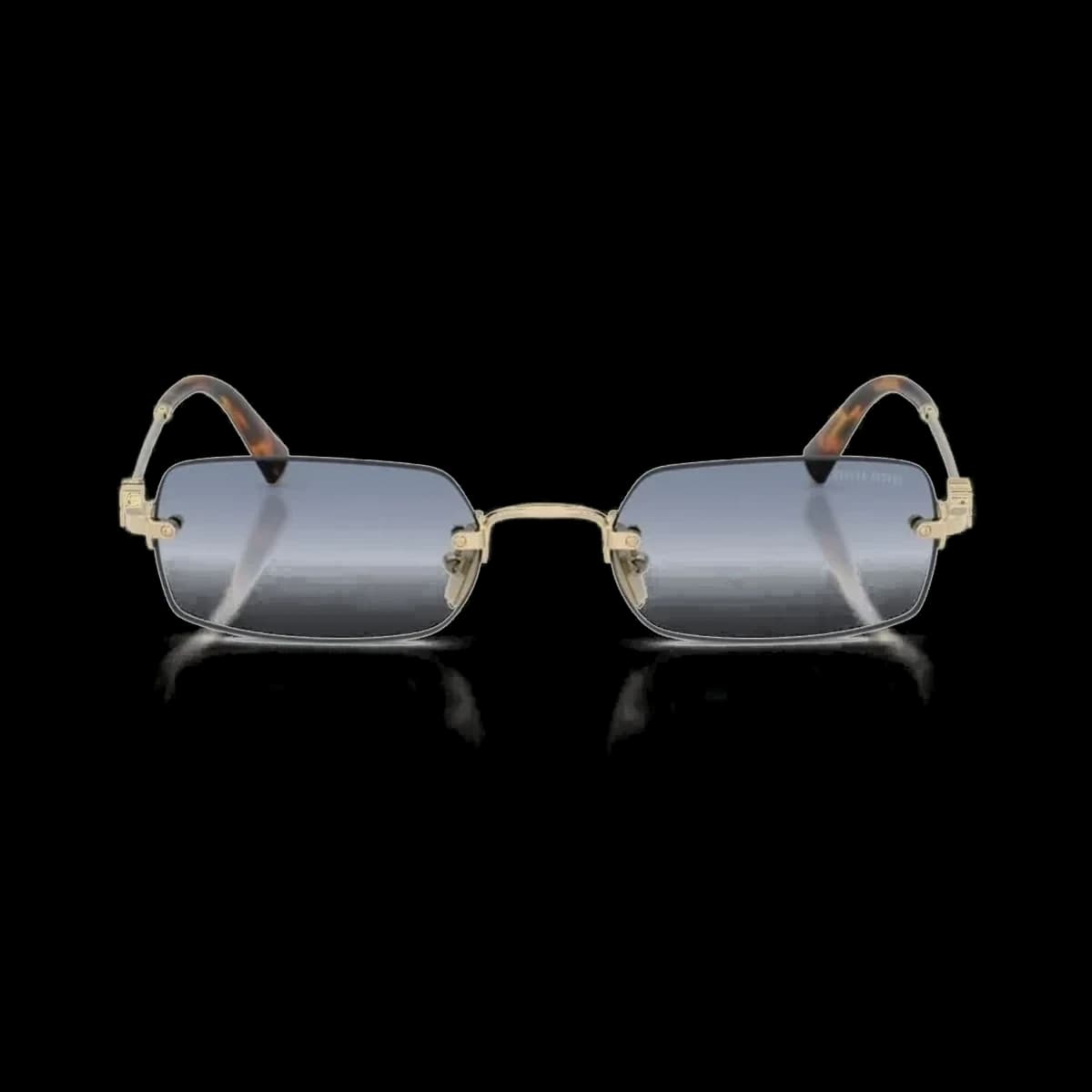 Miu Miu pa skelet me lente blu gradient, pamje ballore
